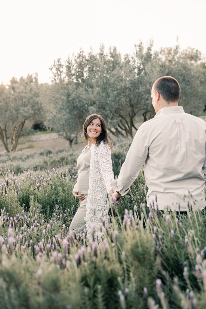 family photoshoot in lavender fields mallorca